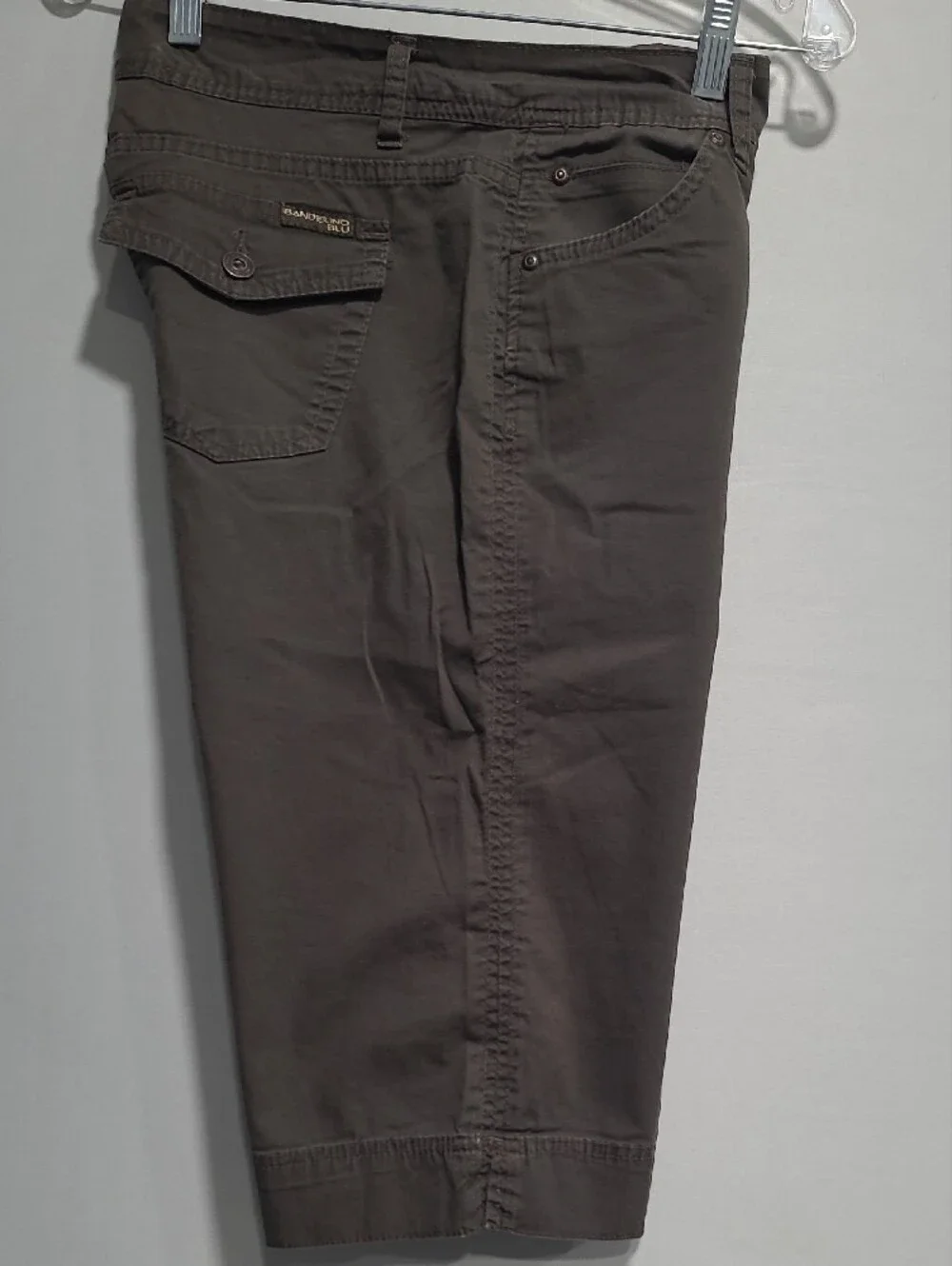 Bandolino Womens Taupe Flat-Front Shorts Waist 30